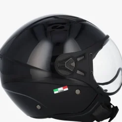 DAMES VITO Vespa Helmen|Jethelmen-Jet oda Gan Zwart + Zwarte voering
