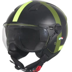 DAMES VITO Vespa Helmen|Jethelmen-Jet oda at Groen/Zwart