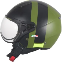 DAMES VITO Vespa Helmen|Jethelmen-Jet oda at Groen/Zwart