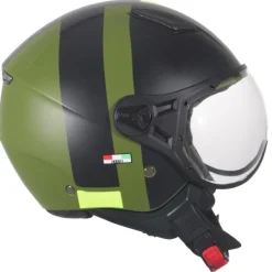 DAMES VITO Vespa Helmen|Jethelmen-Jet oda at Groen/Zwart