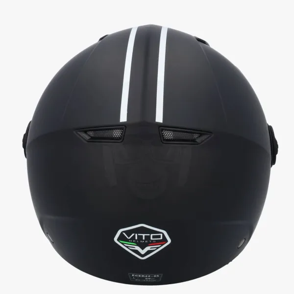 DAMES VITO Vespa Helmen|Jethelmen-Jet oda at Zwart