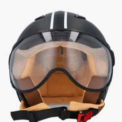 DAMES VITO Vespa Helmen|Jethelmen-Jet oda at Zwart