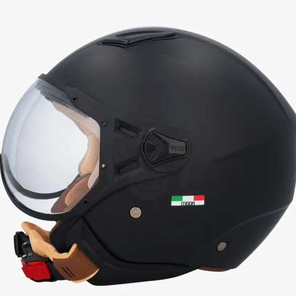 DAMES VITO Vespa Helmen|Jethelmen-Jet oda at Zwart