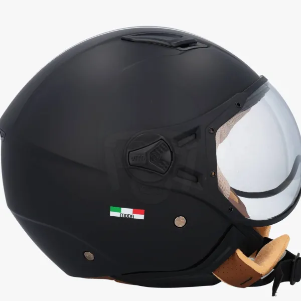 DAMES VITO Vespa Helmen|Jethelmen-Jet oda at Zwart
