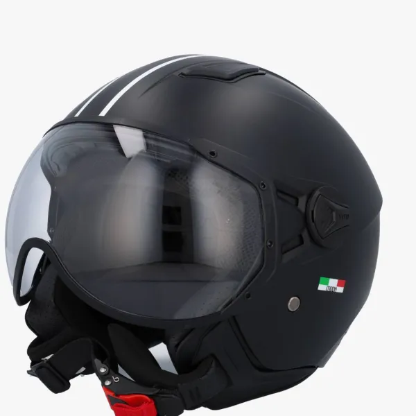 DAMES VITO Vespa Helmen|Jethelmen-Jet oda atzwart Back Edition