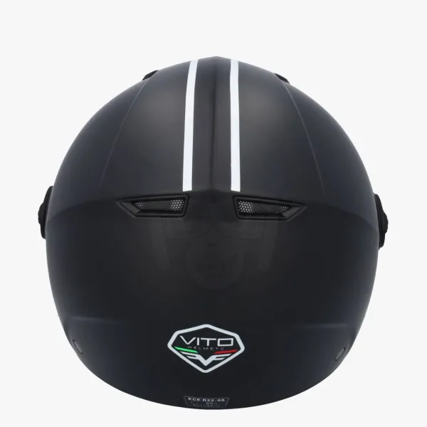 DAMES VITO Vespa Helmen|Jethelmen-Jet oda atzwart Back Edition