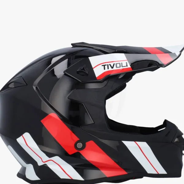 VITO Crosshelmen-Tivoi at Zwart/Rood/Wit